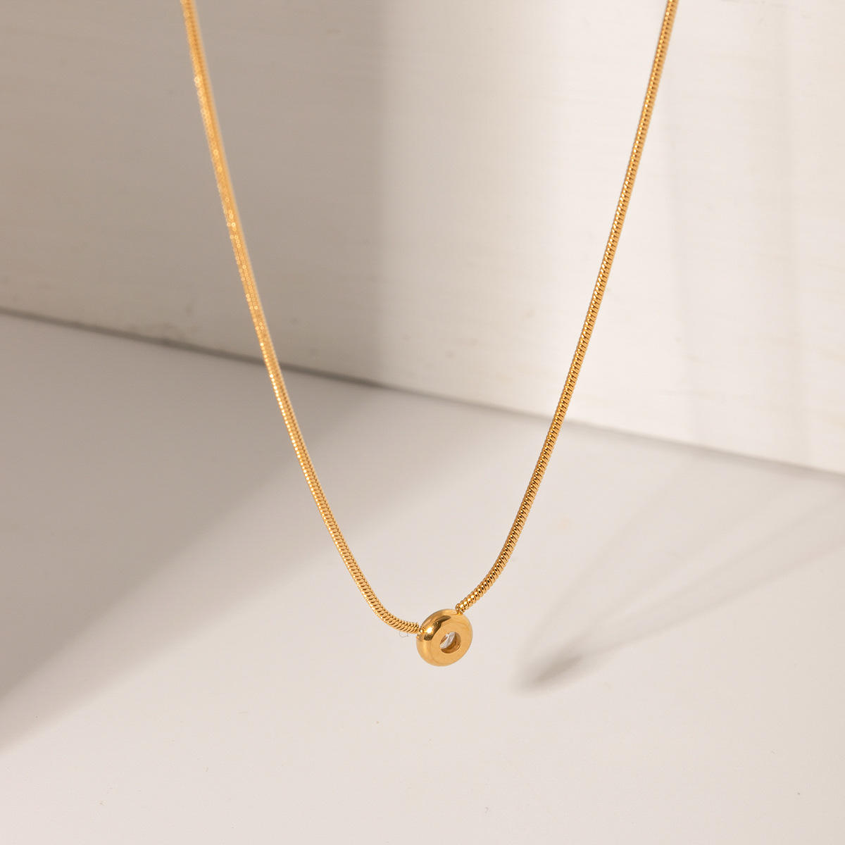 Aura Bezel Solitaire Floating Necklace