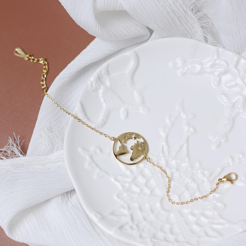 Wanderlust Cutout World Map Pendant Necklace