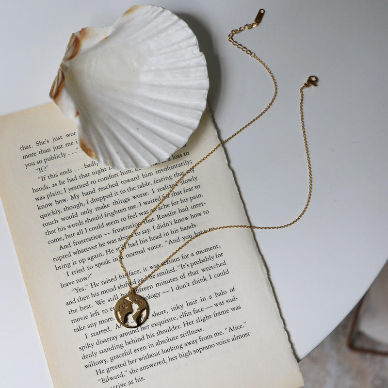 Wanderlust Cutout World Map Pendant Necklace