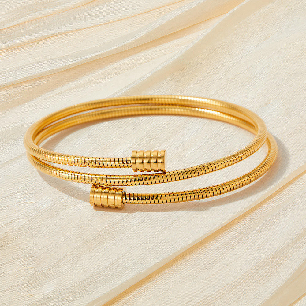 Anya Spiral Gaspipe Wrap Bracelet