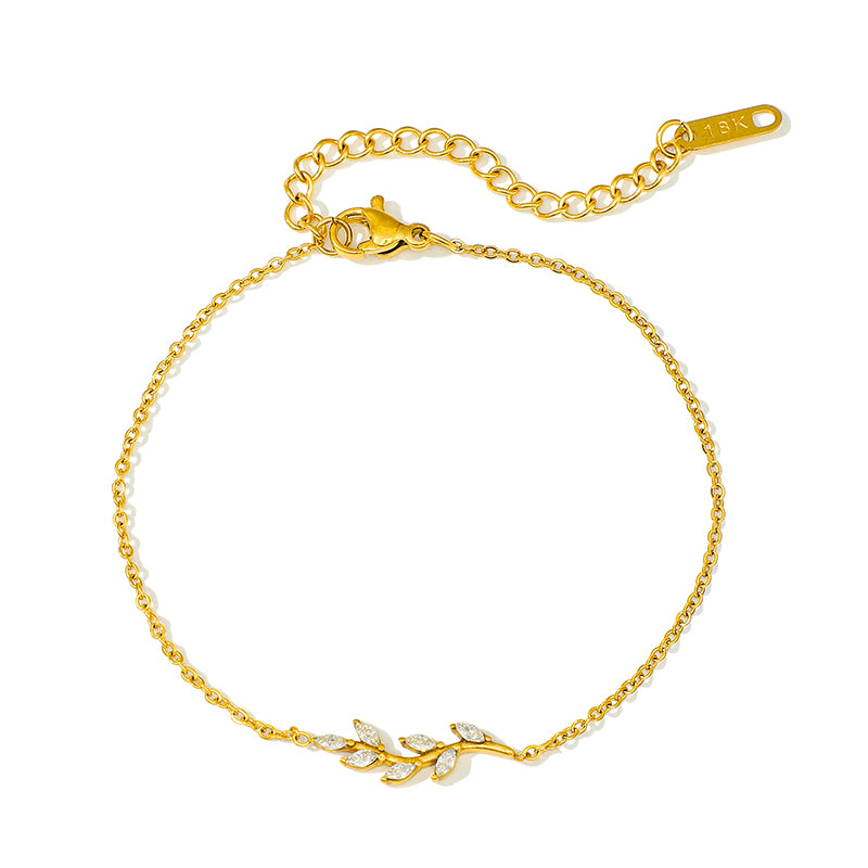Amari Olive Branch Marquise Crystal Bracelet