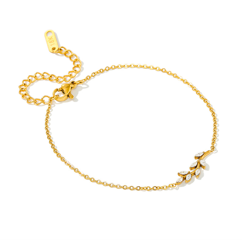 Amari Olive Branch Marquise Crystal Bracelet