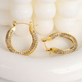 Lyra Twisted Crystal Pave Hoop Earrings