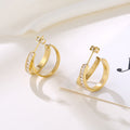 Zuri Interlocking Double Band Hoop Earrings