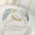 Celeste Curved Bar Diamond-Cut Zirconia Necklace