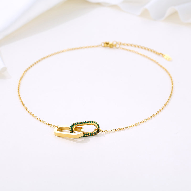 Aria Interlocking Carabiner Link Necklace