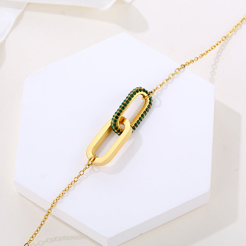 Aria Interlocking Carabiner Link Necklace