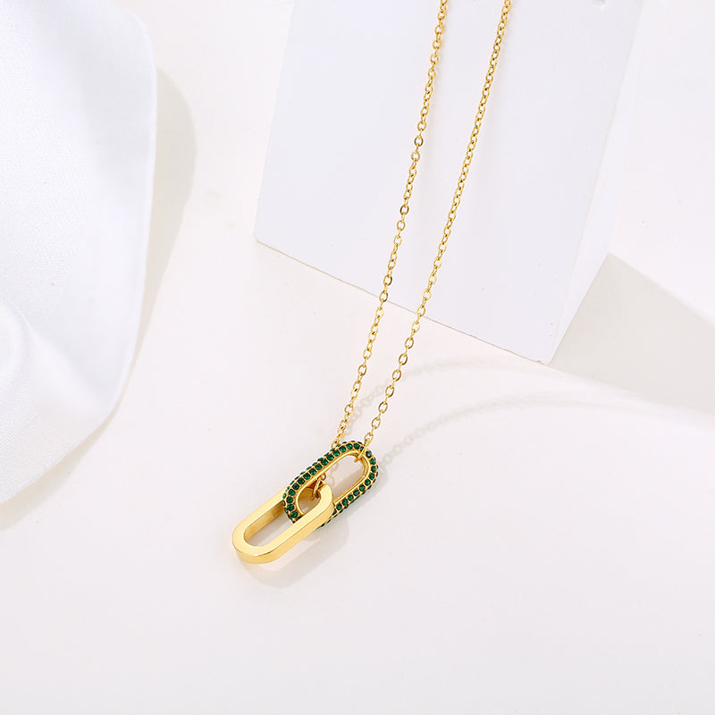 Aria Interlocking Carabiner Link Necklace