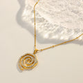 Athena Crystal Swirl Pendant Necklace