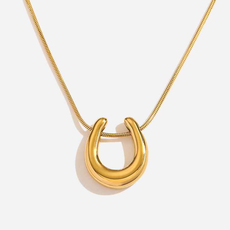 Fortuna Horseshoe Slider Necklace