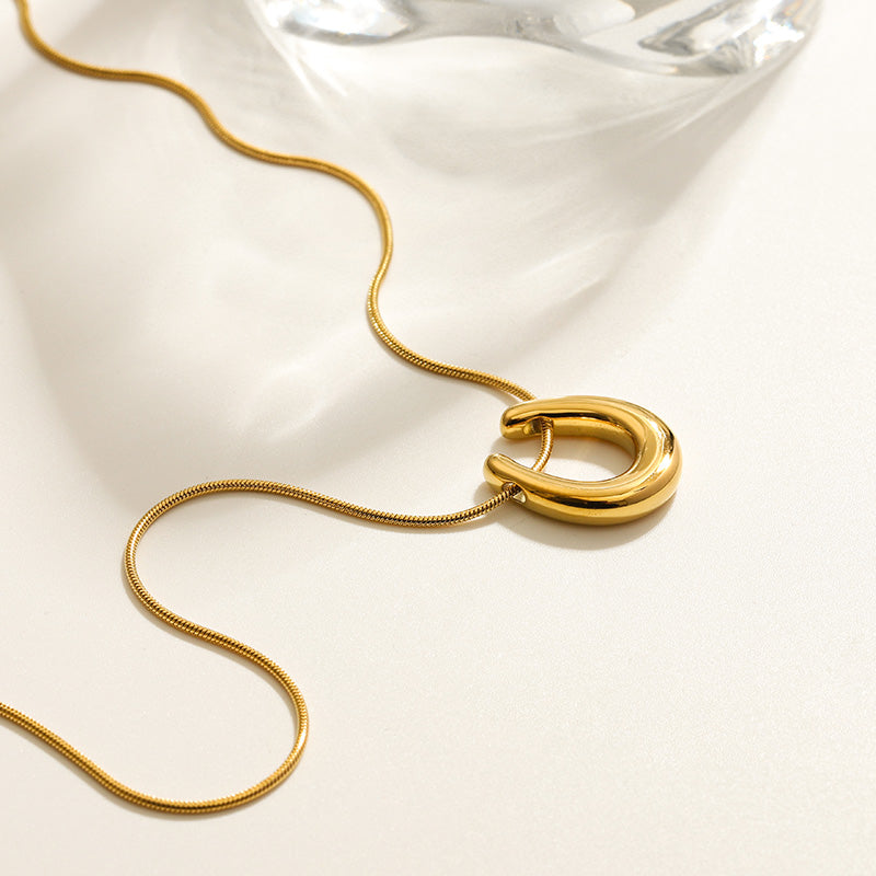 Fortuna Horseshoe Slider Necklace
